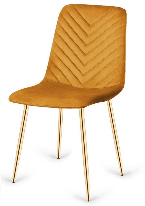 Krzeso tapicerowane TRIO VELVET HONEY GOLD